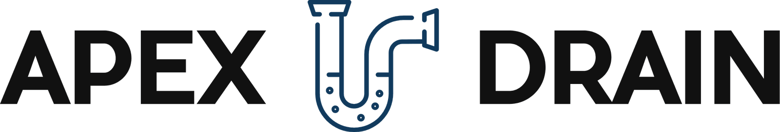 apex drain service logo white
